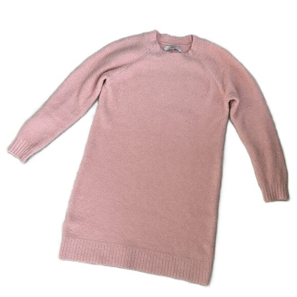 Ann Taylor LOFT boucle sweater dress - pink size Small Cozy Soft - Picture 2 of 7